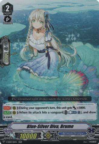 Blue-Silver Diva, Brume (1080) - Cardfight Vanguard Card