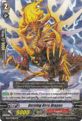Burning Horn Dragon (1240) - Cardfight Vanguard Card Database