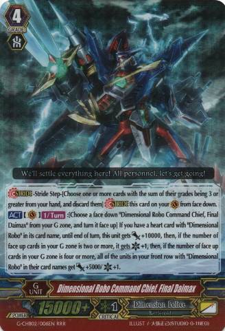 CFV-1x-Near Mint English-Strongest Command Chief V-SS01/019E Final Daimax DX 
