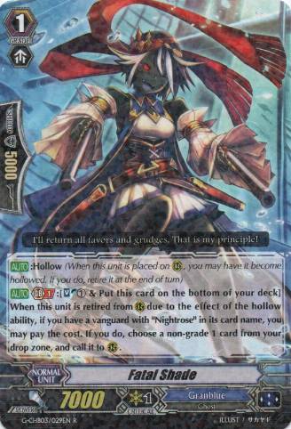 Fatal Shade (3122) - Cardfight Vanguard Card Database