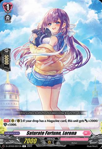 Saturate Fortune, Lorena (370086) - Cardfight Vanguard Card Database