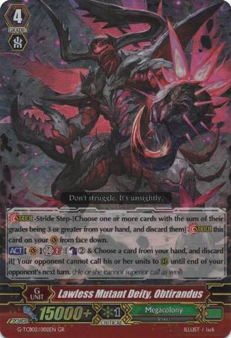 Lawless Mutant Deity, Obtirandus (4753) - Cardfight Vanguard Card
