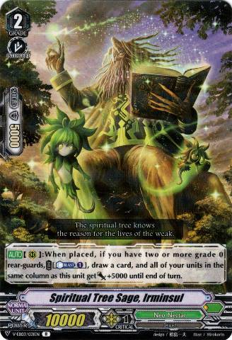 Spiritual Tree Sage, Irminsul (7302) - Cardfight Vanguard Card